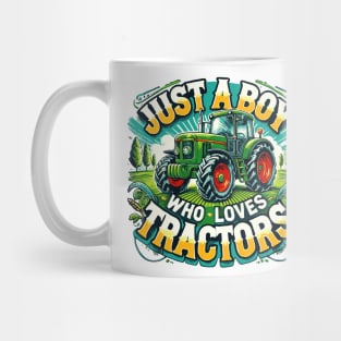 Just a Boy Who Love Tractors Mug